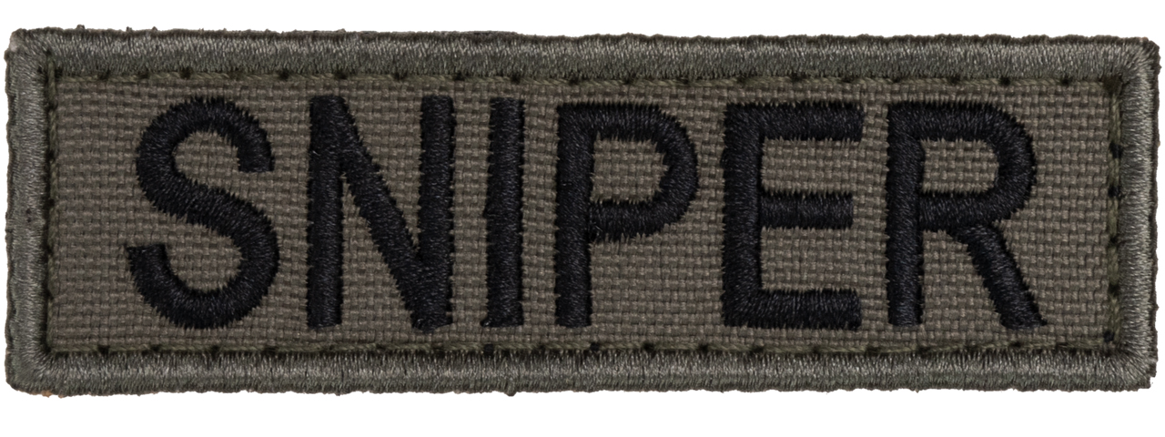 Sniper Embroidered Patch (Color: OD Green) - Click Image to Close