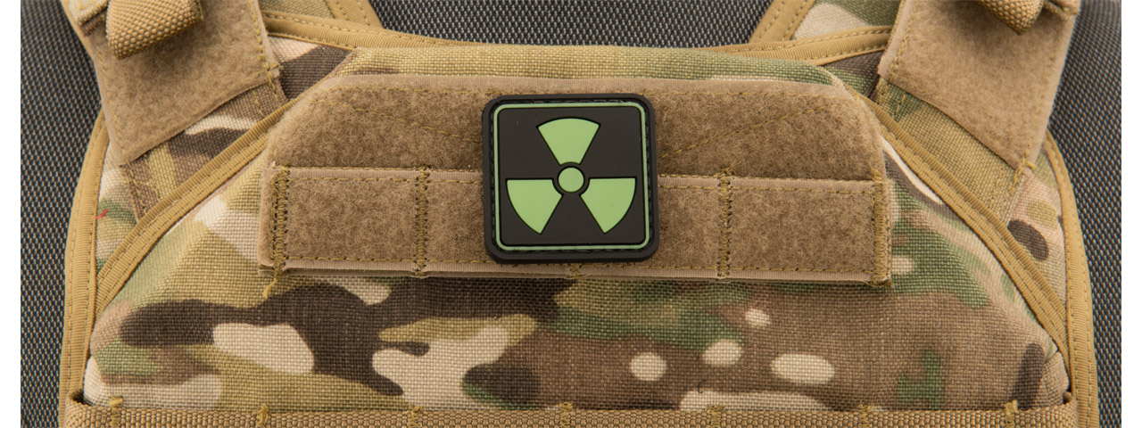 Glow in the Dark Atomic PVC Patch (Front Glow) - Click Image to Close