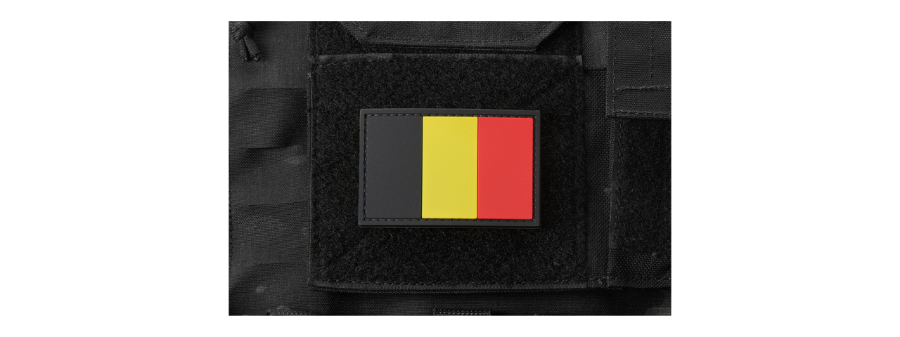 Belgium Flag PVC Morale Patch - Click Image to Close