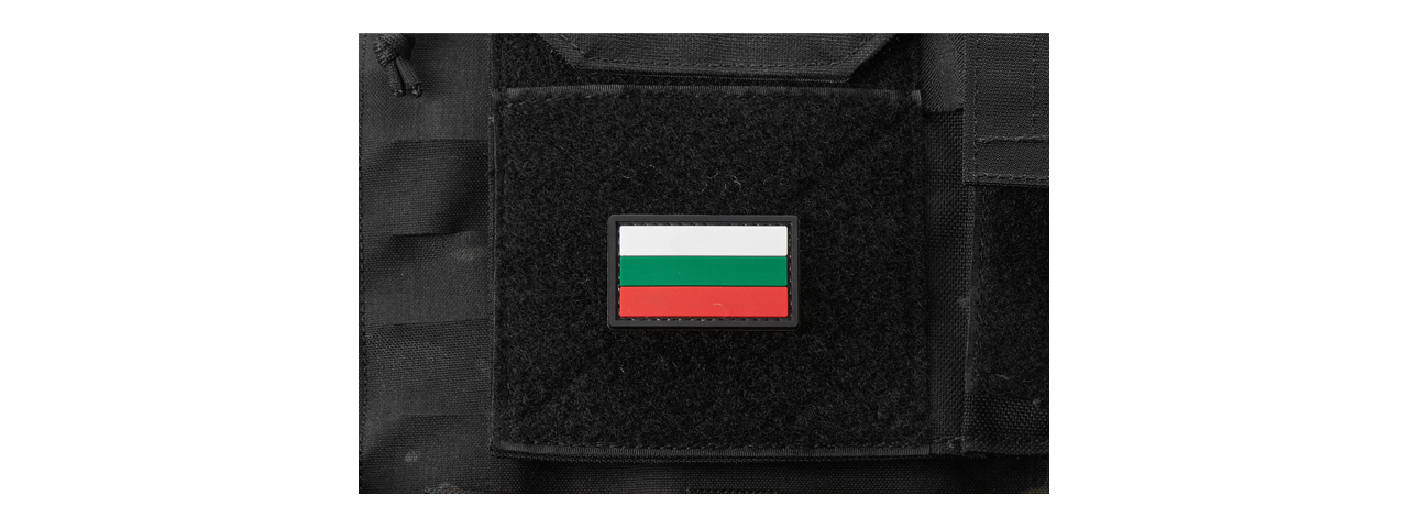 Small Bulgaria Flag PVC Morale Patch - Click Image to Close