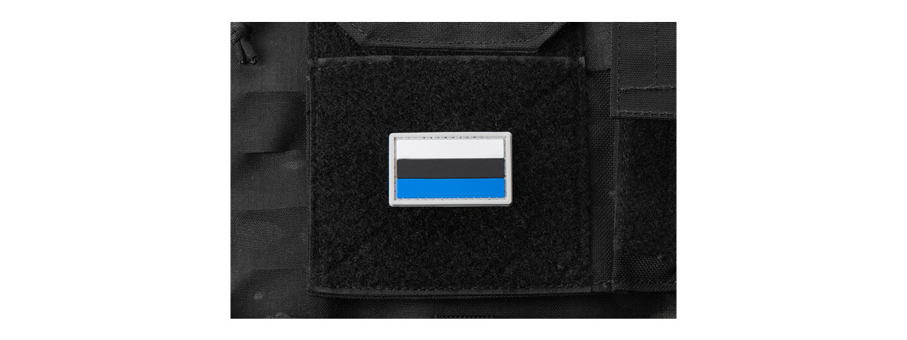 Small Estonia Flag PVC Morale Patch - Click Image to Close