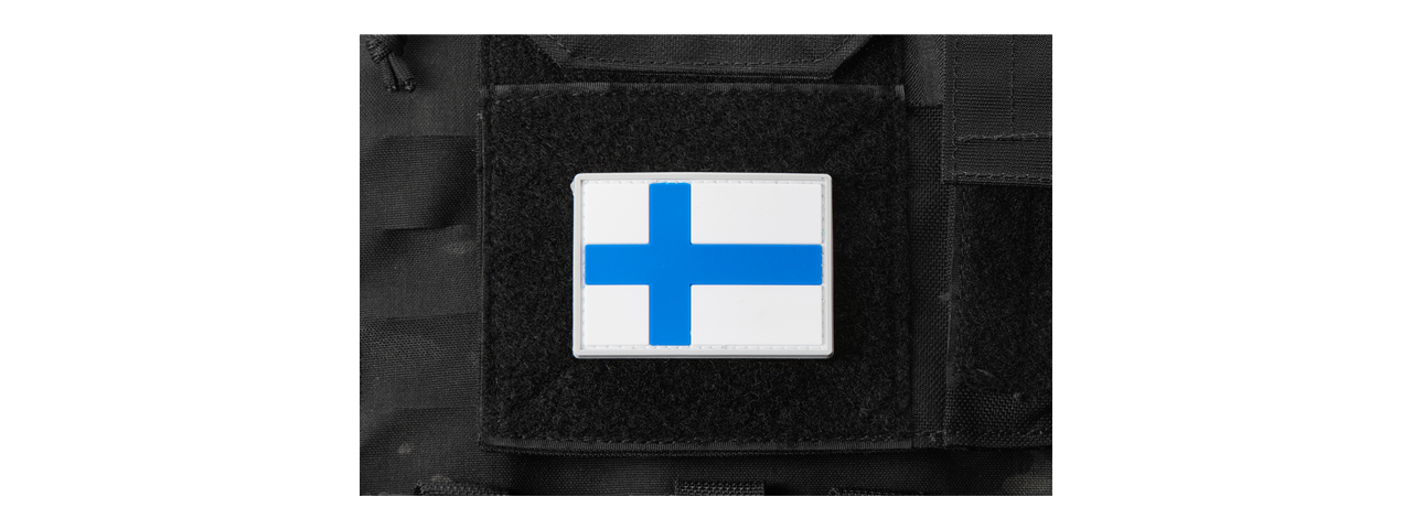 Finland Flag PVC Morale Patch - Click Image to Close