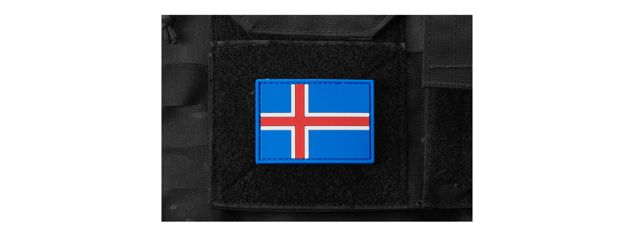 Iceland Flag PVC Morale Patch - Click Image to Close