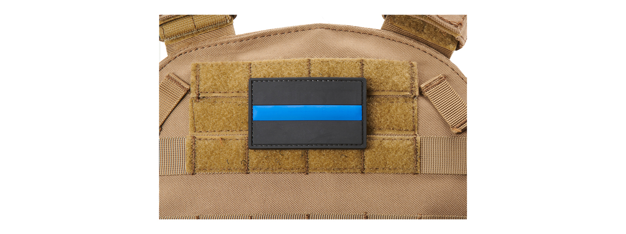 Thin Blue Line PVC Morale Patch - Click Image to Close