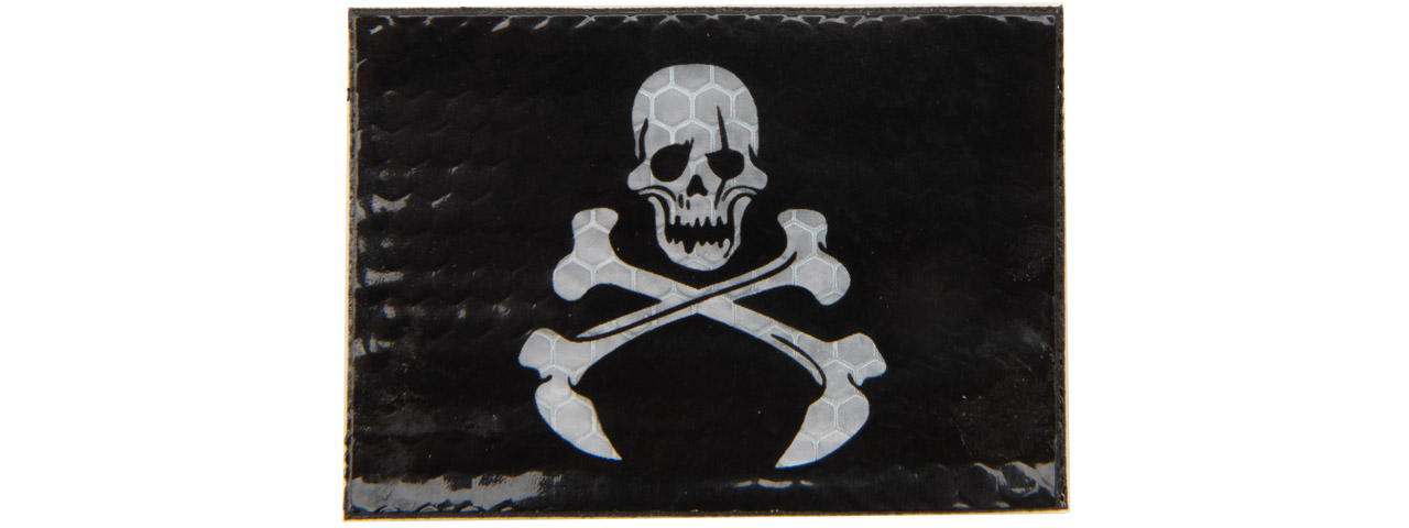 Reflective Skull Patch (Color: Black) - Click Image to Close