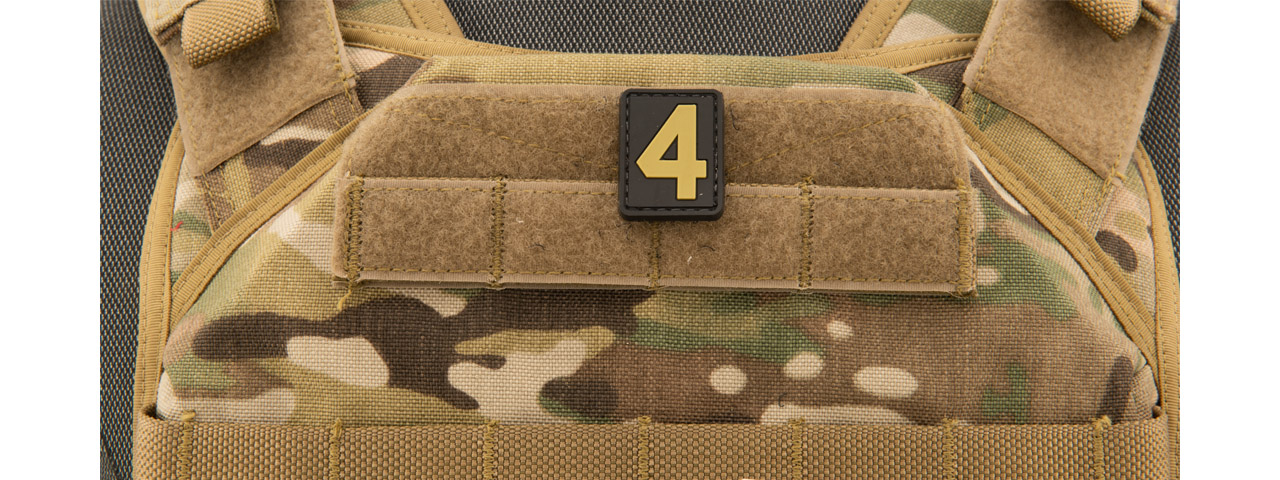 Number 4 PVC Patch (Color: Tan) - Click Image to Close