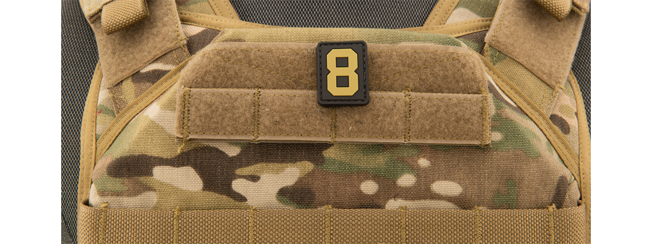 Number 8 PVC Patch (Color: Tan) - Click Image to Close