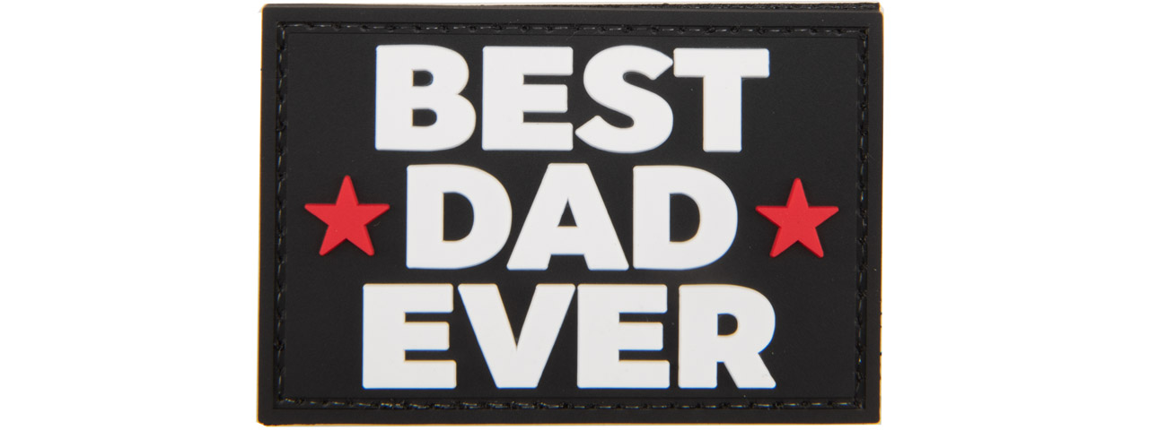 Best Dad Ever PVC Patch (Color: Black) - Click Image to Close
