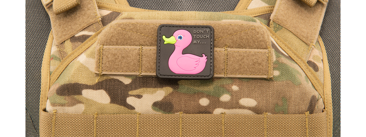 Tactical Rubber Duck PVC Patch (Color: Pink) - Click Image to Close