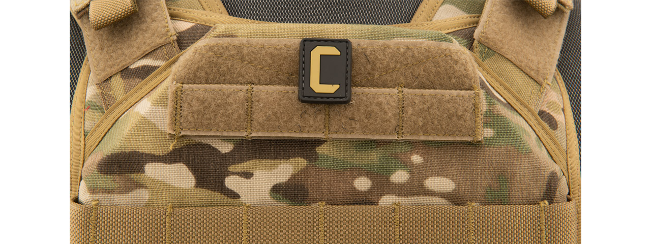 Letter "C" PVC Patch (Color: Tan) - Click Image to Close