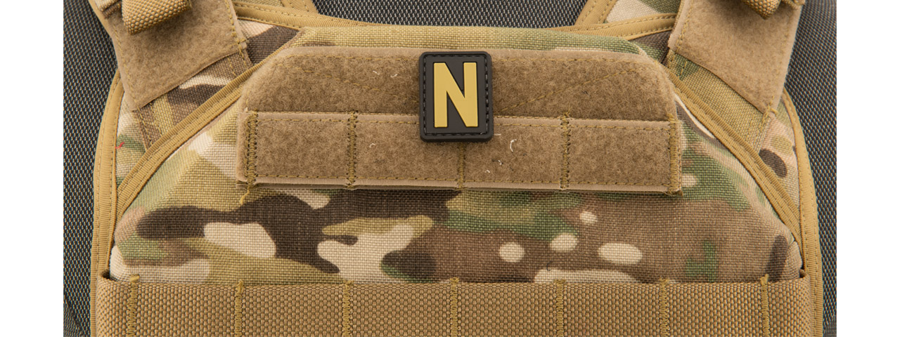 Letter "N" PVC Patch (Color: Tan) - Click Image to Close