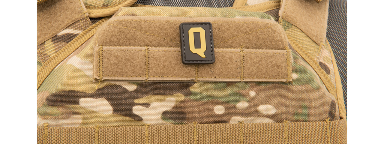 Letter "Q" PVC Patch (Color: Tan) - Click Image to Close