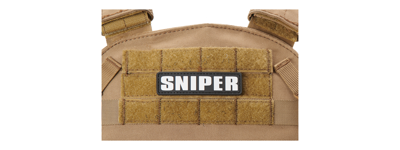 Sniper PVC Morale Patch (Color: White) - Click Image to Close