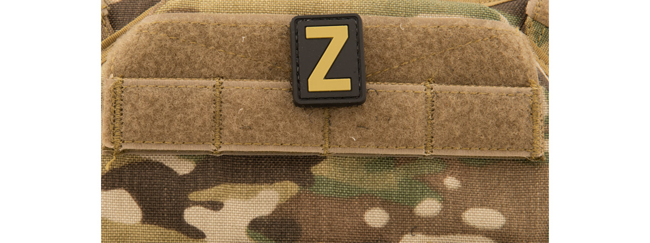 Letter "Z" PVC Patch (Color: Tan) - Click Image to Close
