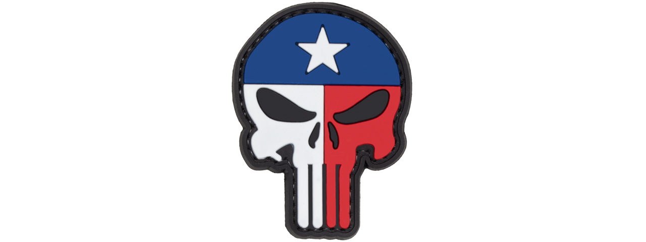 Punisher Texas Flag PVC Patch - Click Image to Close