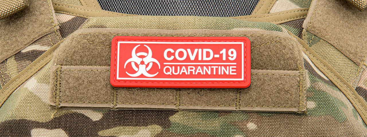 Covid-19 Quarantine PVC Patch (Color: Red) - Click Image to Close