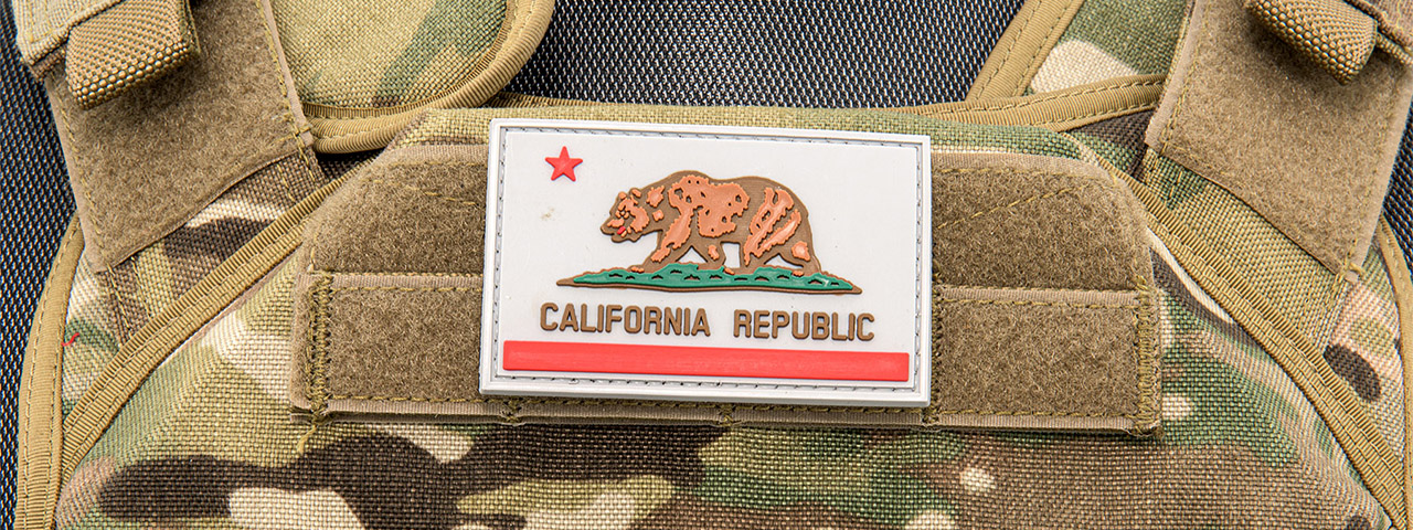 California Republic Flag PVC Patch - Click Image to Close