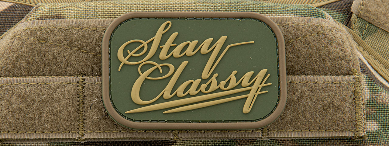 "Stay Classy" Swat PVC Patch (Color: Multi-Camo) - Click Image to Close