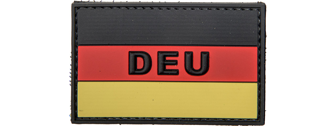 German Flag with DEU PVC Patch - Click Image to Close