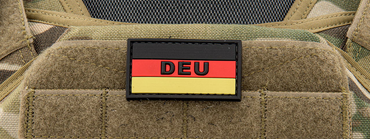Small German Flag with DEU PVC Patch - Click Image to Close