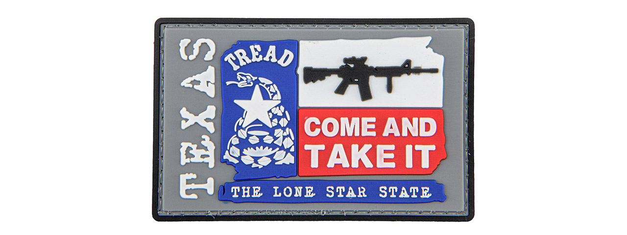 Texas "The Lone Star State, Come and Take It" PVC Patch - Click Image to Close
