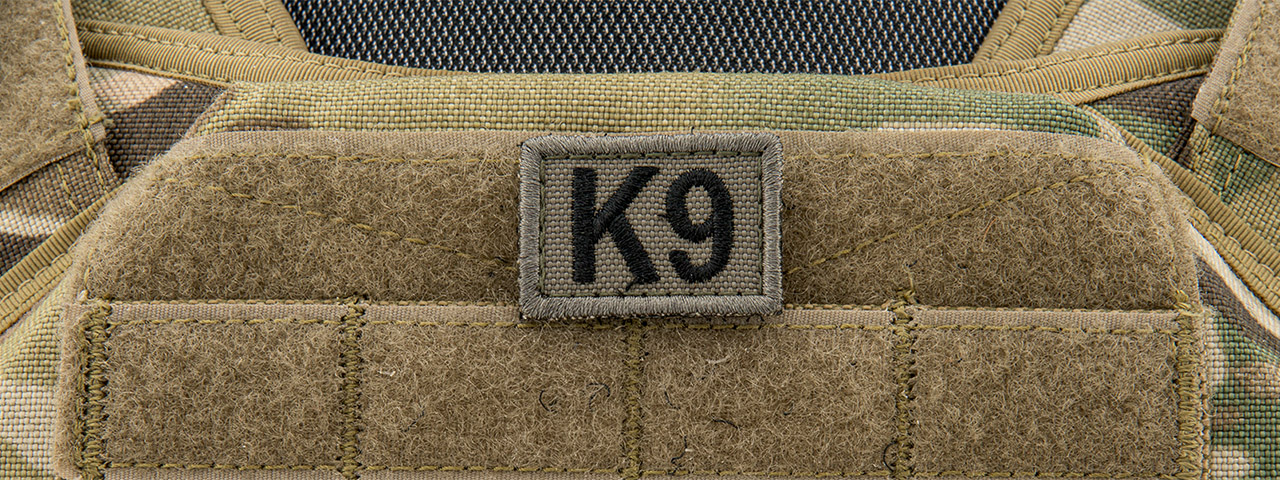 Small Embroidered K9 Patch (Color: OD Green) - Click Image to Close