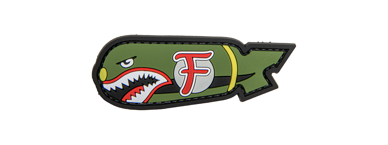 F-Bomb Shark PVC Patch - Click Image to Close
