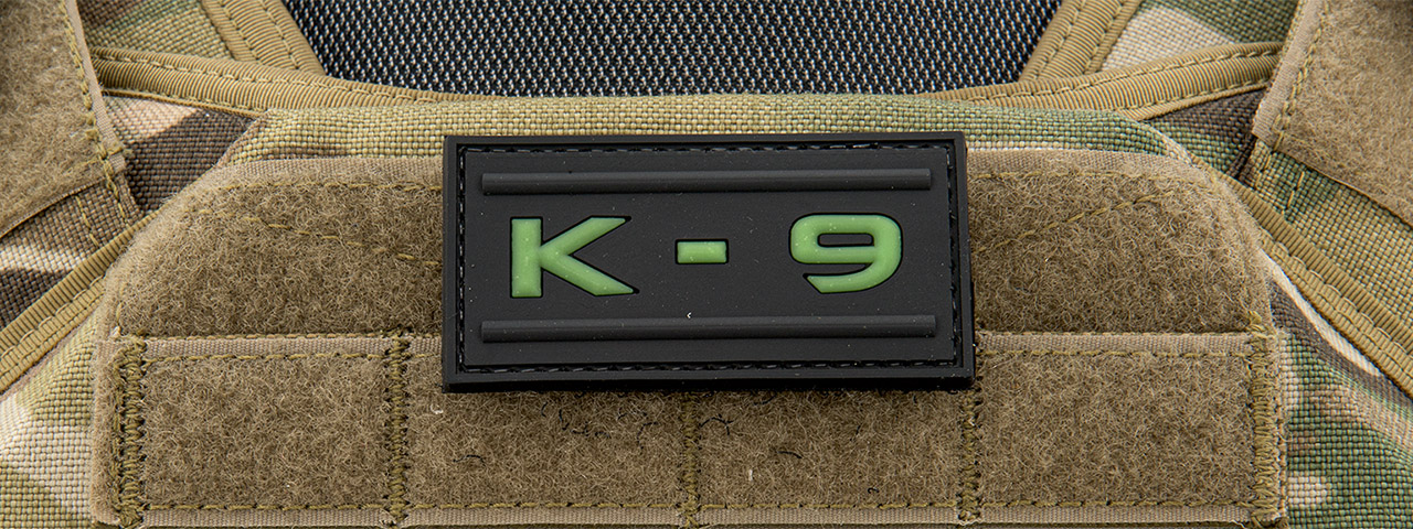 Glow in the Dark K-9 Label PVC Patch - Click Image to Close