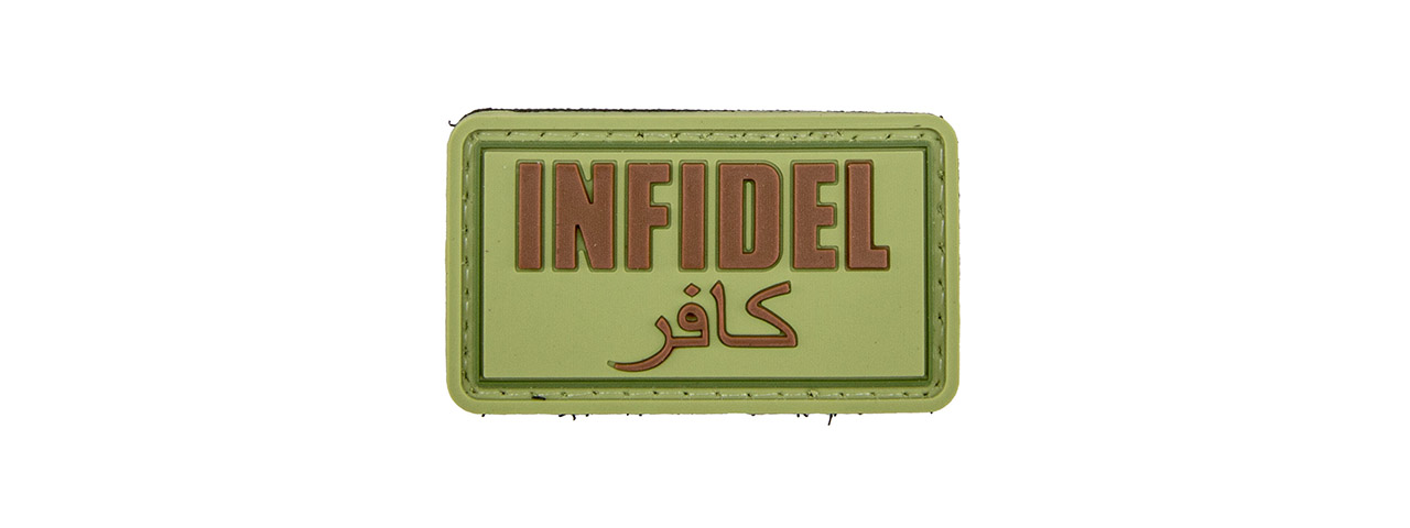 "Infidel" PVC Patch (Color: Foliage) - Click Image to Close