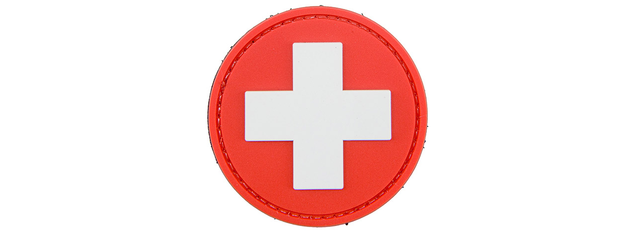 Round Cross Medical PVC Patch (Red Version) - Click Image to Close