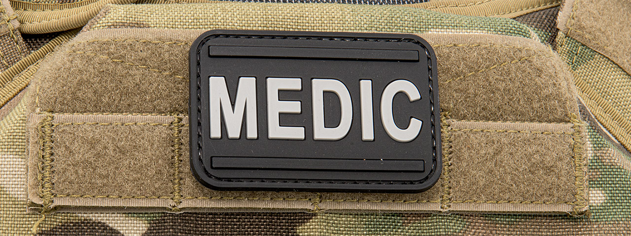 "Medic" PVC Patch (Color: Black and Gray) - Click Image to Close