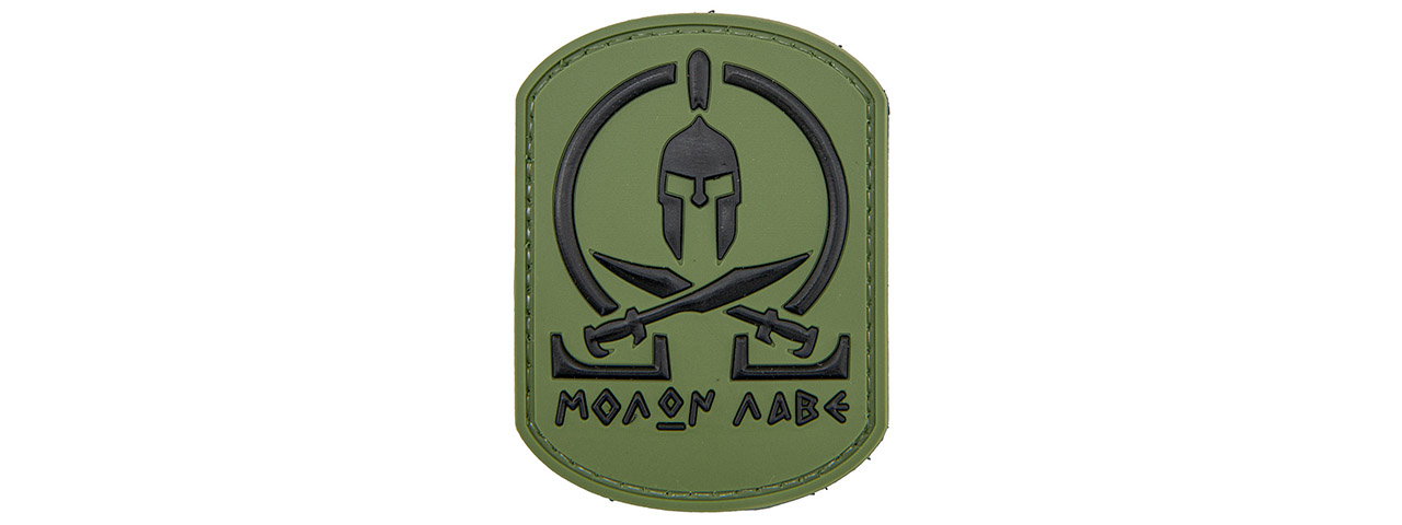 Spartan Molon Labe PVC Patch (Color: OD Green) - Click Image to Close