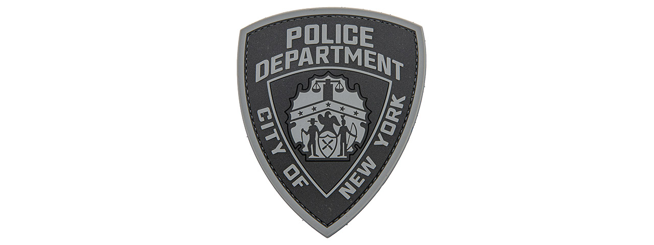 Police Department City of New York PVC Patch (Color: Gray) - Click Image to Close