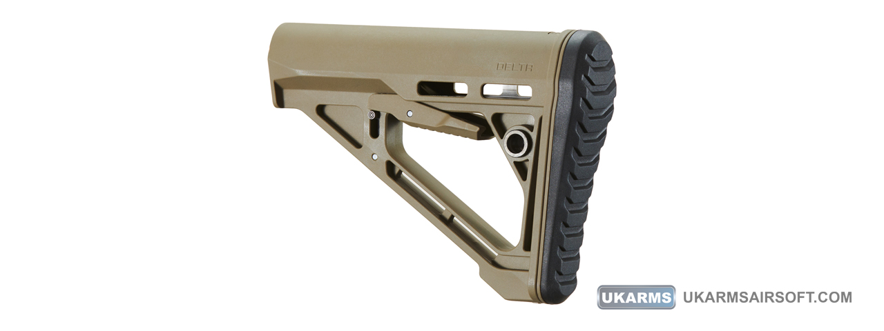 Ranger Armory Delta Style Stock for M4/M16 Airsoft AEG Rifles (Color: Tan) - Click Image to Close