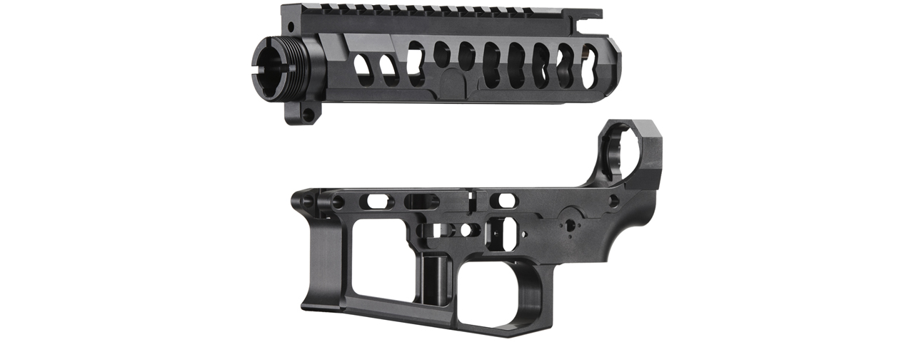 Retro Arms CNC Aluminum AR15 Skeletonized Type C Receiver (Color: Black) - Click Image to Close