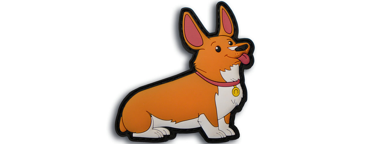 "Einstein" The Space Cowboy Corgi PVC Morale Patch - Click Image to Close