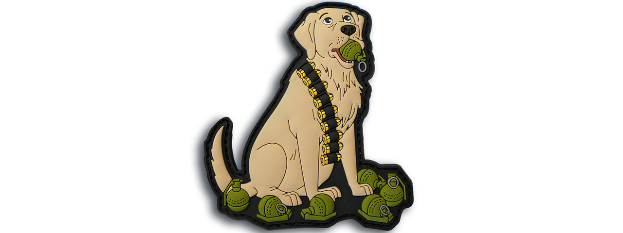 "Go Fetch" The Grenadier Retriever Tactical Dog PVC Morale Patch - Click Image to Close