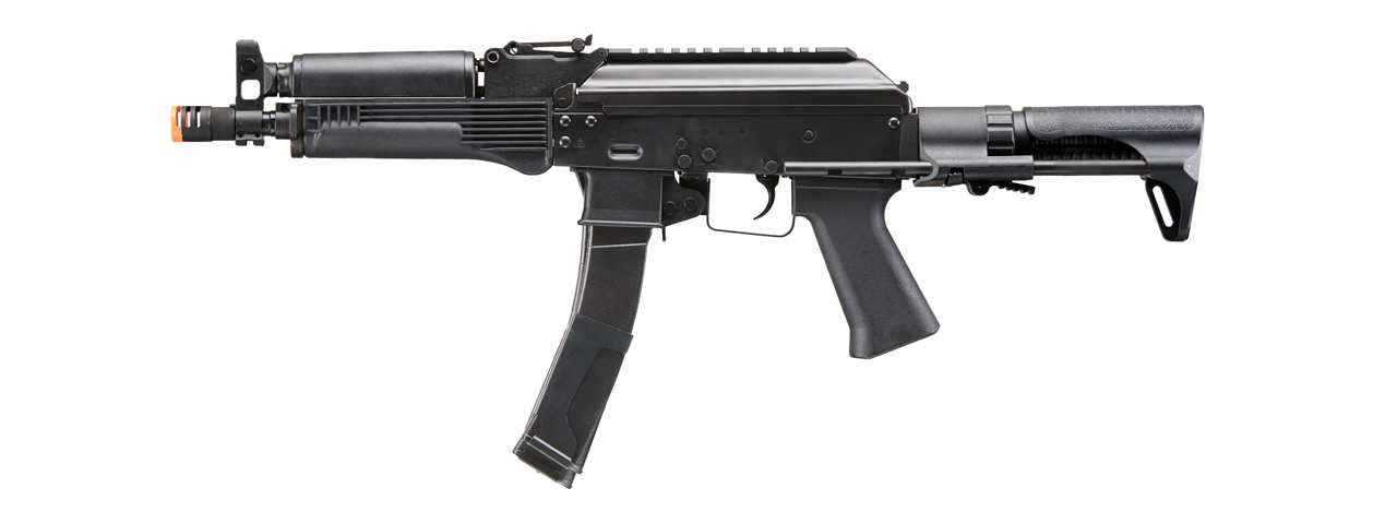 LCT 9mm PP-19 PDW AK Airsoft AEG Rifle w/ Polymer Handguard (Color: Black) - Click Image to Close