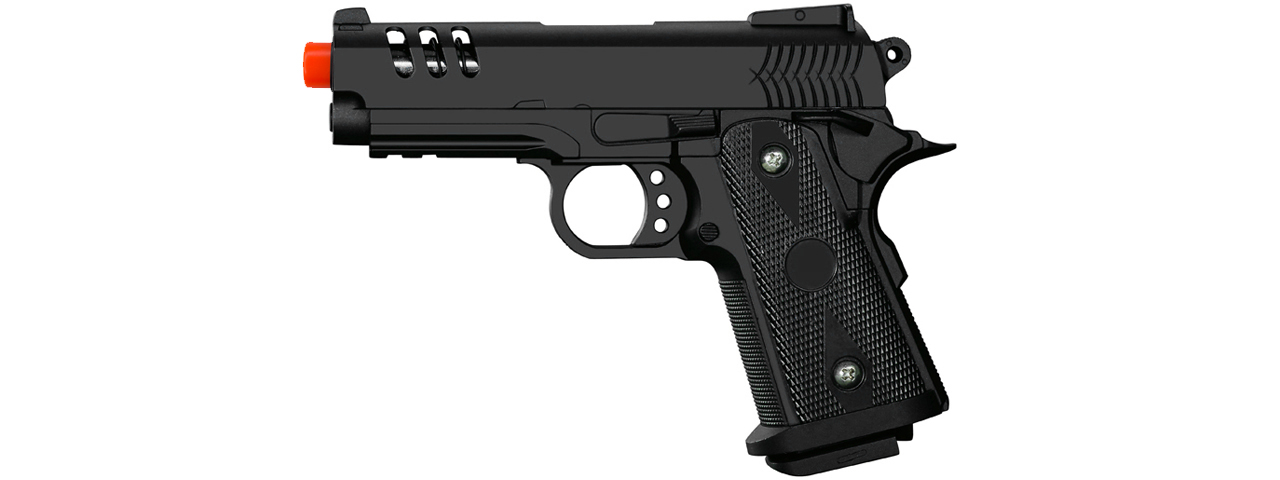 UK Arms 2011 Compact Heavyweight Series Airsoft Spring Pistol (Color: Black) - Click Image to Close