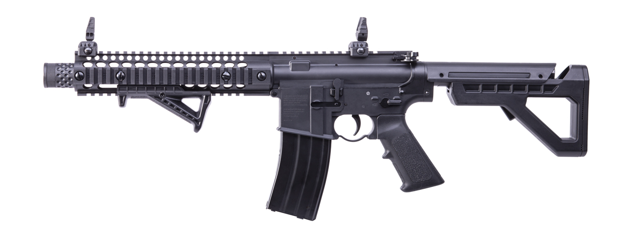 Crosman DPMS SBR Co2 BB .177 Cal BB Air Rifle with Dual Action Capability (Color: Black) - Click Image to Close