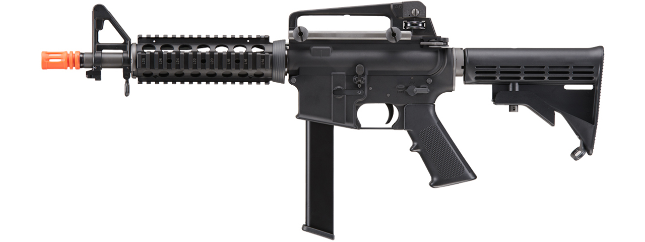 WE-Tech M4 CQB PCC Gas Blowback Airsoft Rifle (Color: Black) - Click Image to Close