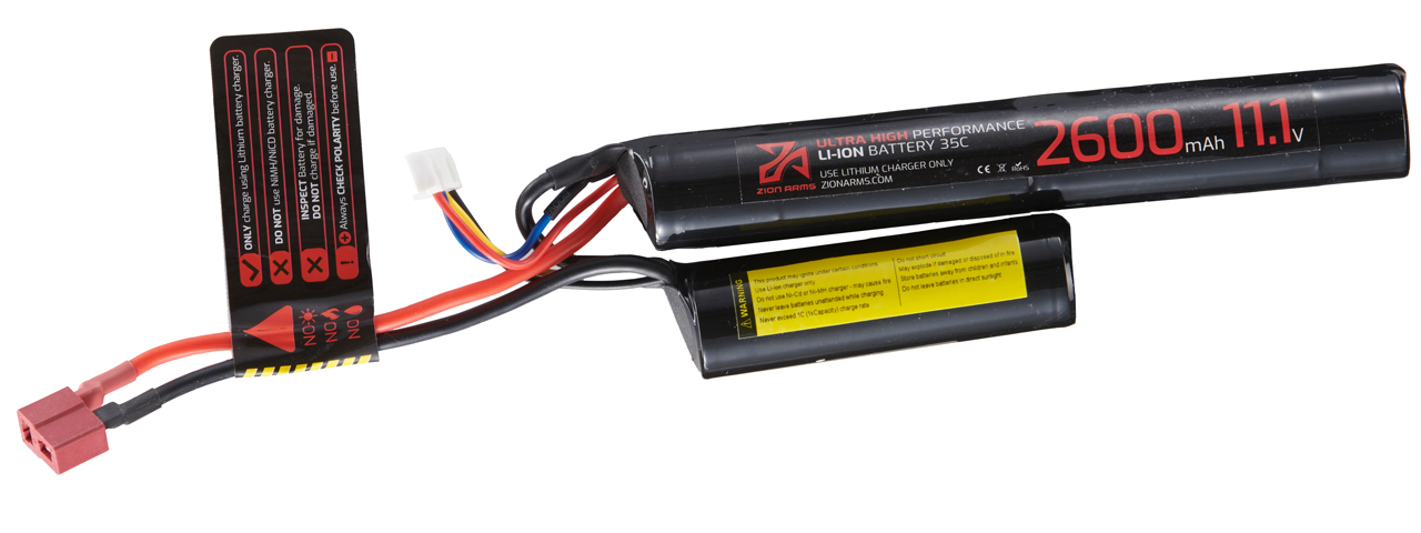 Zion Arms 11.1v 2600mAh Lithium-Ion Nunchuck Battery (Deans Connector) - Click Image to Close