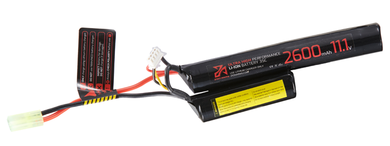 Zion Arms 11.1v 2600mAh Lithium-Ion Nunchuck Battery (Tamiya Connector) - Click Image to Close