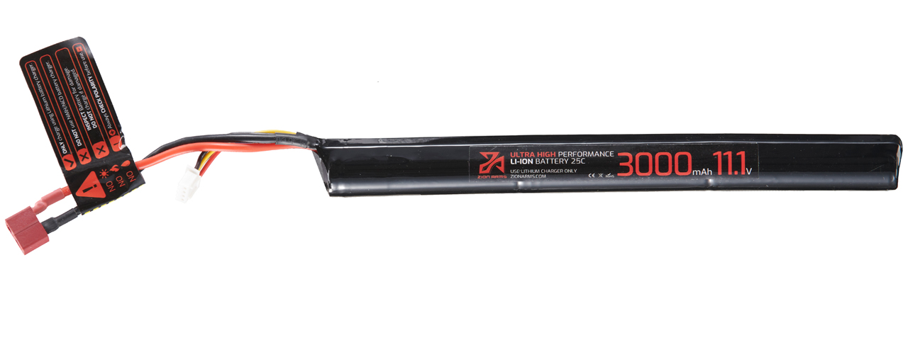 Zion Arms 11.1v 3000mAh Lithium-Ion Stick Battery (Deans Connector) - Click Image to Close