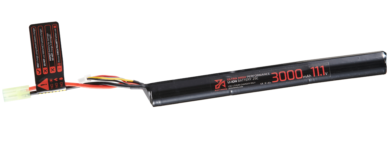 Zion Arms 11.1v 3000mAh Lithium-Ion Stick Battery (Tamiya Connector) - Click Image to Close