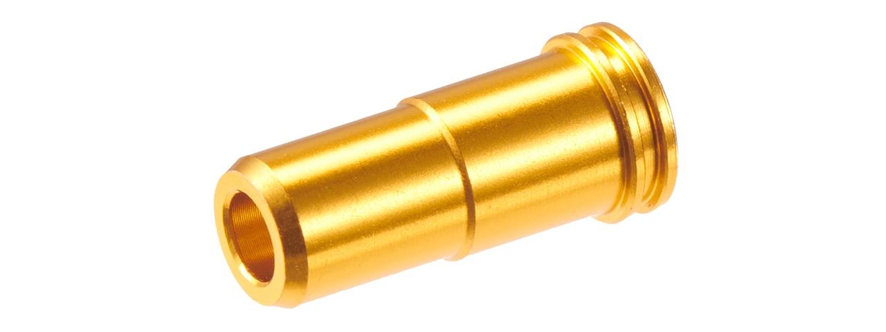 Lancer Tactical 19.7mm CNC Machined Aluminum Air Nozzle For Airsoft AEGs (Color: Gold) - Click Image to Close