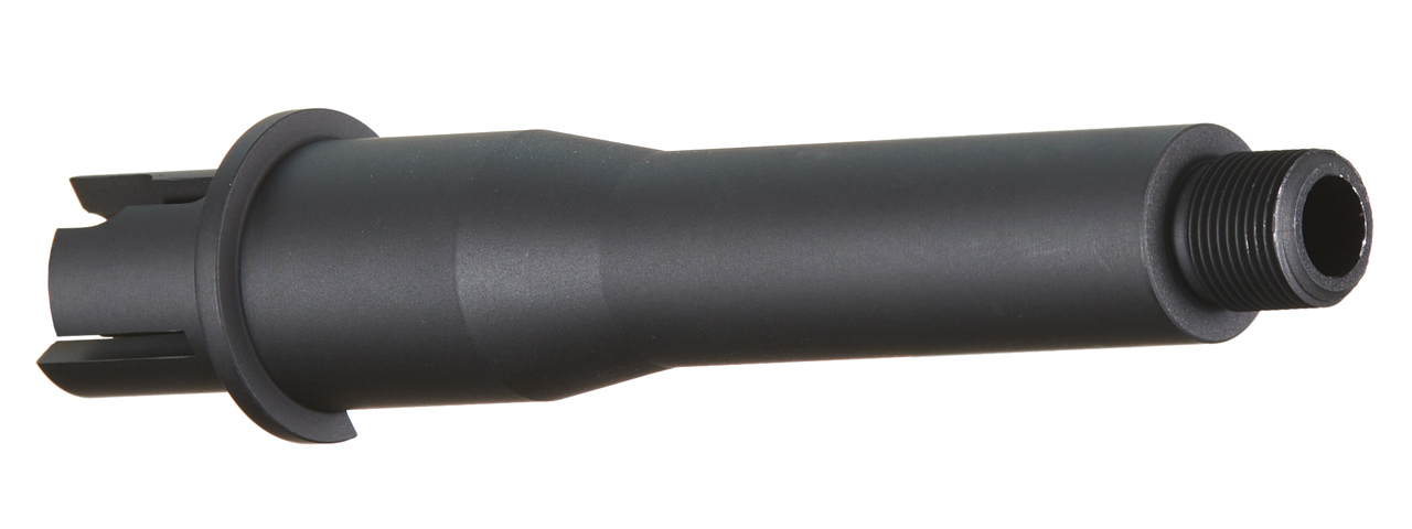 Lancer Tactical 4" One-Piece Aluminum Outer Barrel (Color: Black) - Click Image to Close