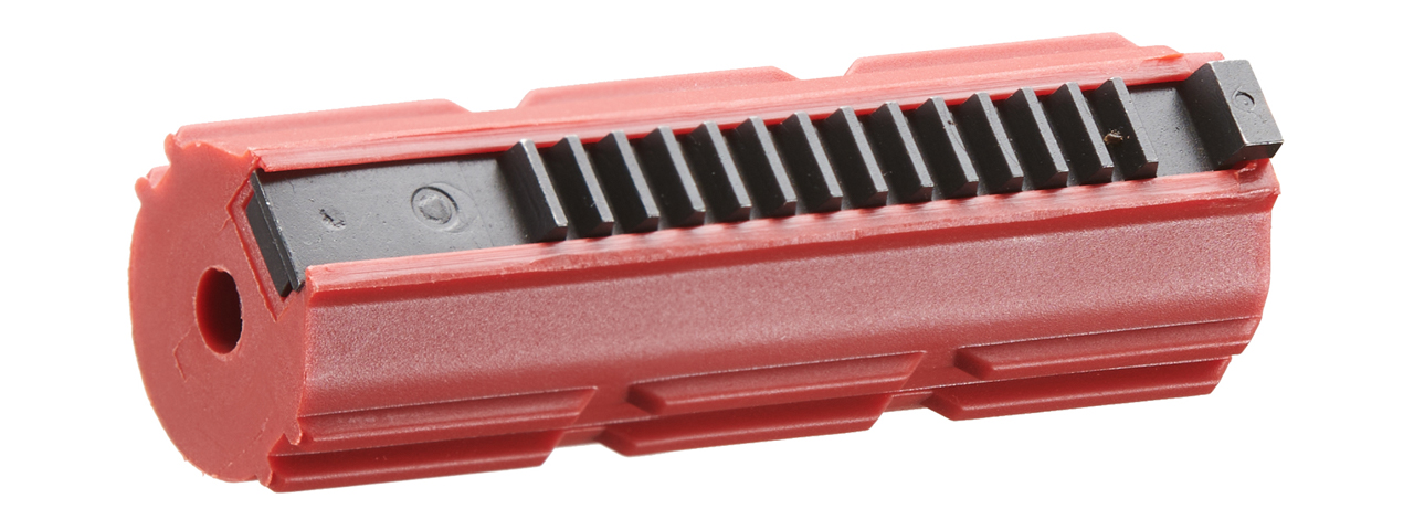 Lancer Tactical 14 Teeth Reinforced Polycarbonate Full Stroke Piston with Steel Teeth (Color: Red) - Click Image to Close