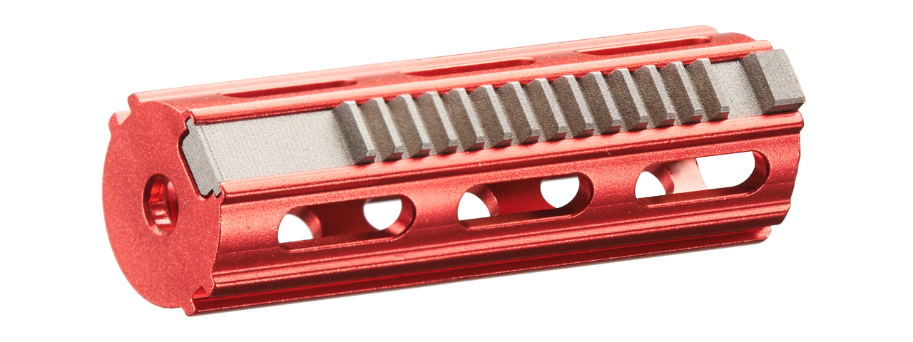 Lancer Tactical 14 Teeth Reinforced Aluminum Full Stroke Piston with CNC Steel Teeth (Color: Red) - Click Image to Close