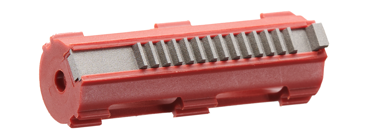 Lancer Tactical 14 Teeth Reinforced Polycarbonate Full Stroke Piston with CNC Steel Teeth (Color: Red) - Click Image to Close